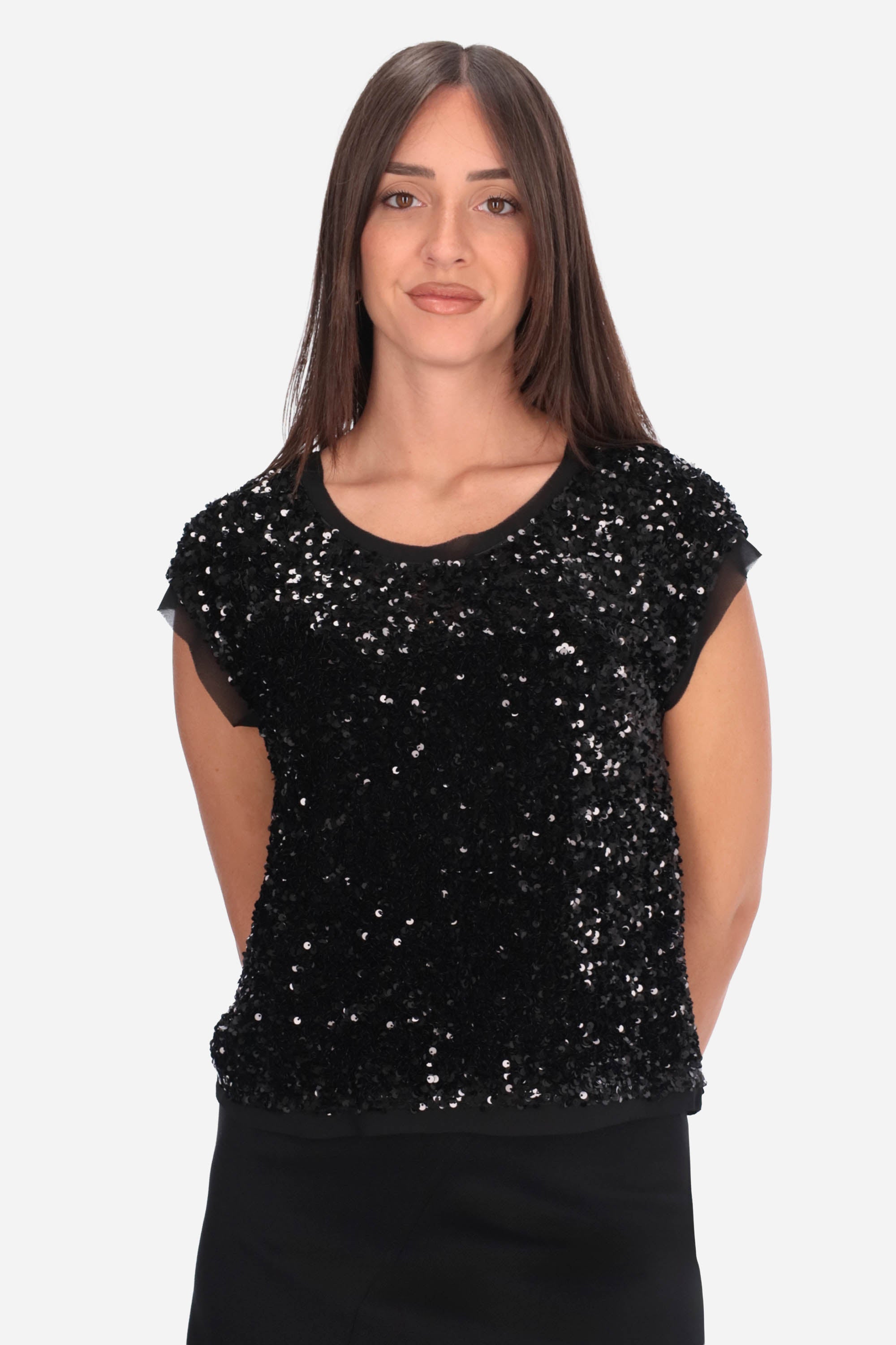 NERO | LE SARTE DEL SOLE - D B3624 Blusa