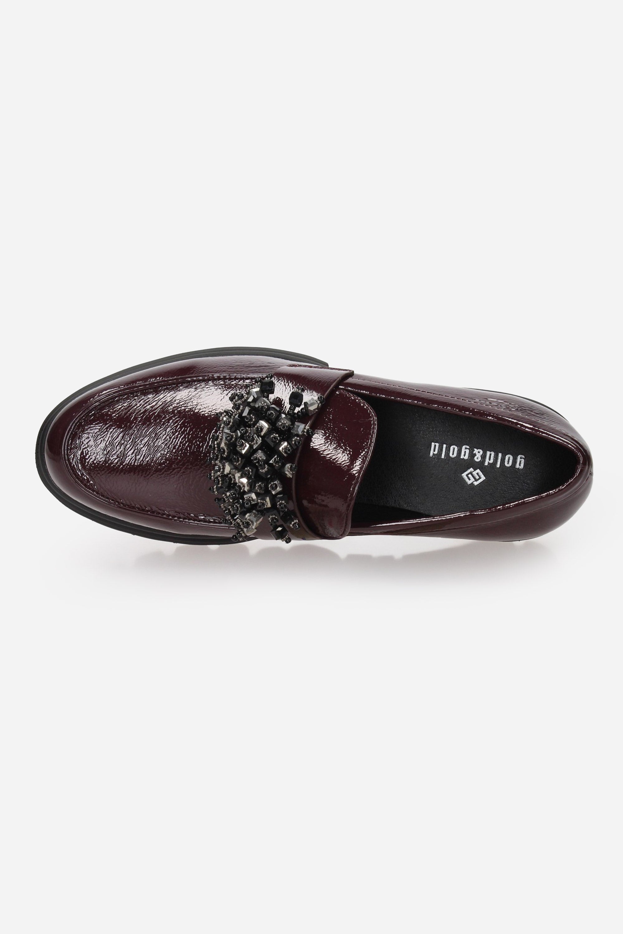 BORDEAUX | GOLD & GOLD - D GB991 Mocassino