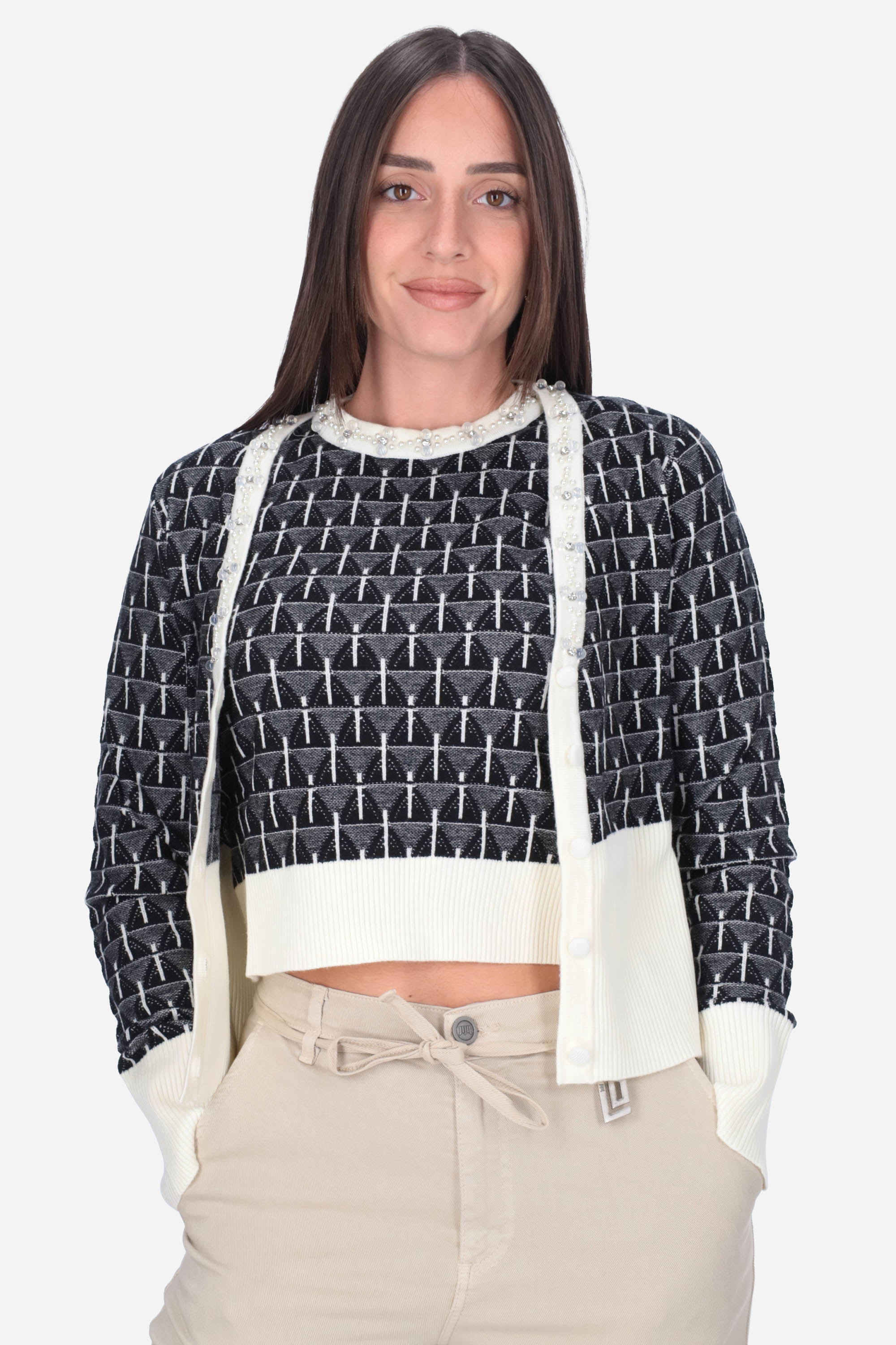 NERO | LE SARTE DEL SOLE - D PSM457 Cardigan