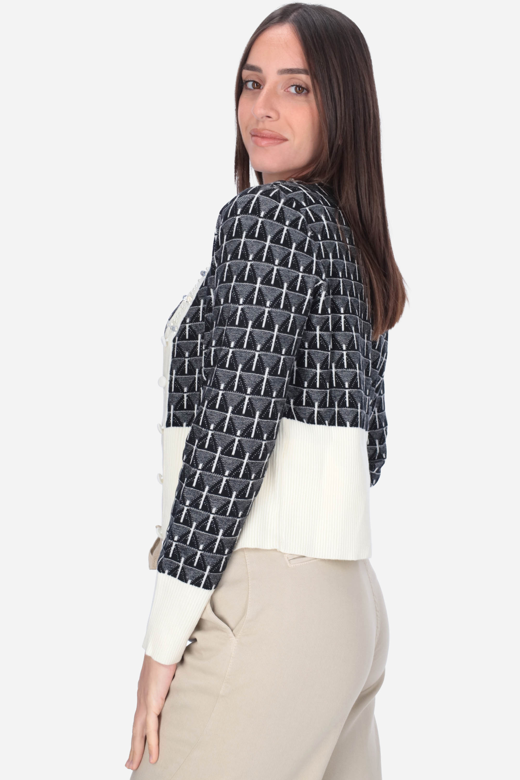 NERO | LE SARTE DEL SOLE - D PSM457 Cardigan