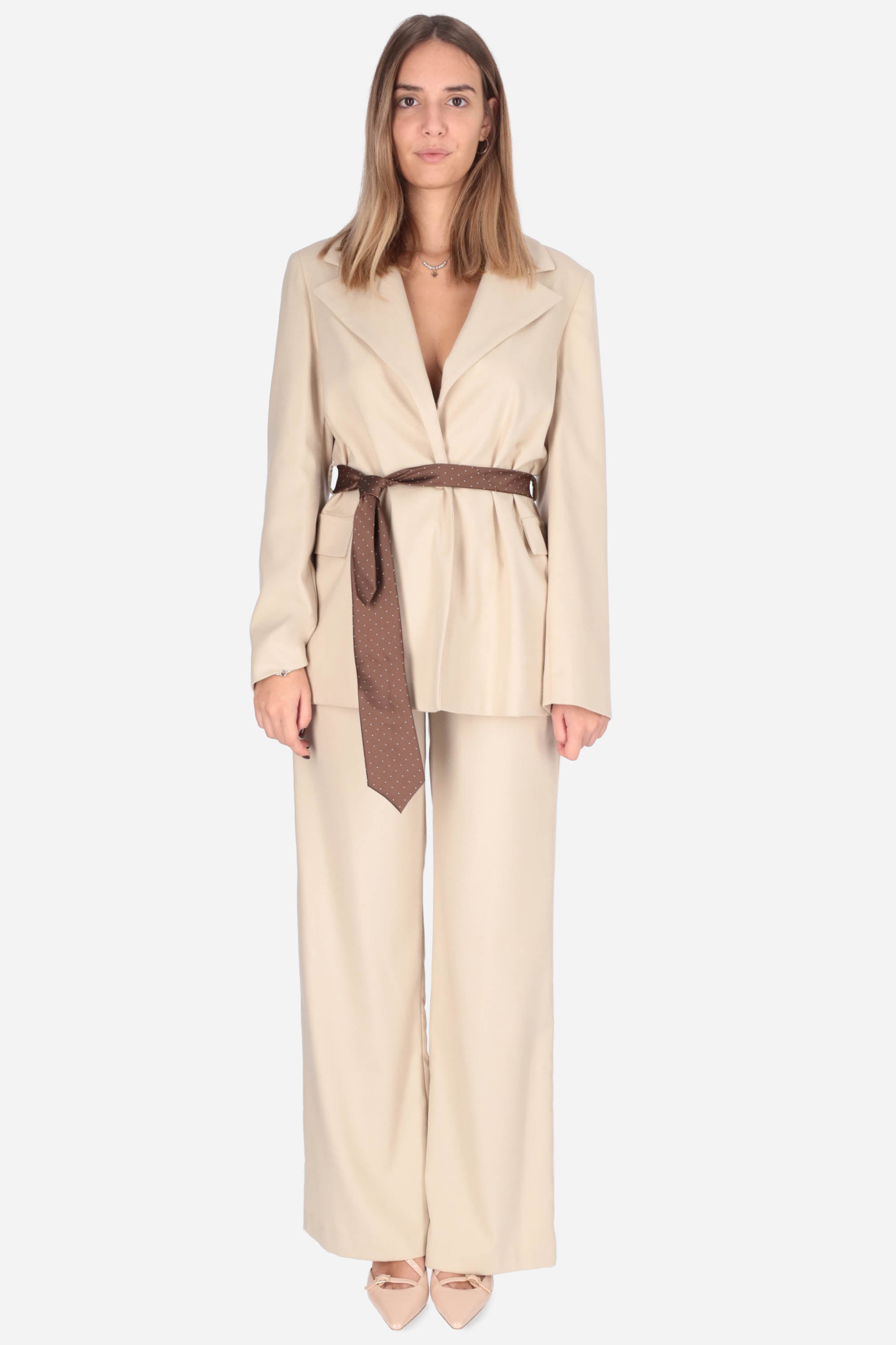 BEIGE | MADEMOISELLE DU MONDE - D MDM217 Pantalone