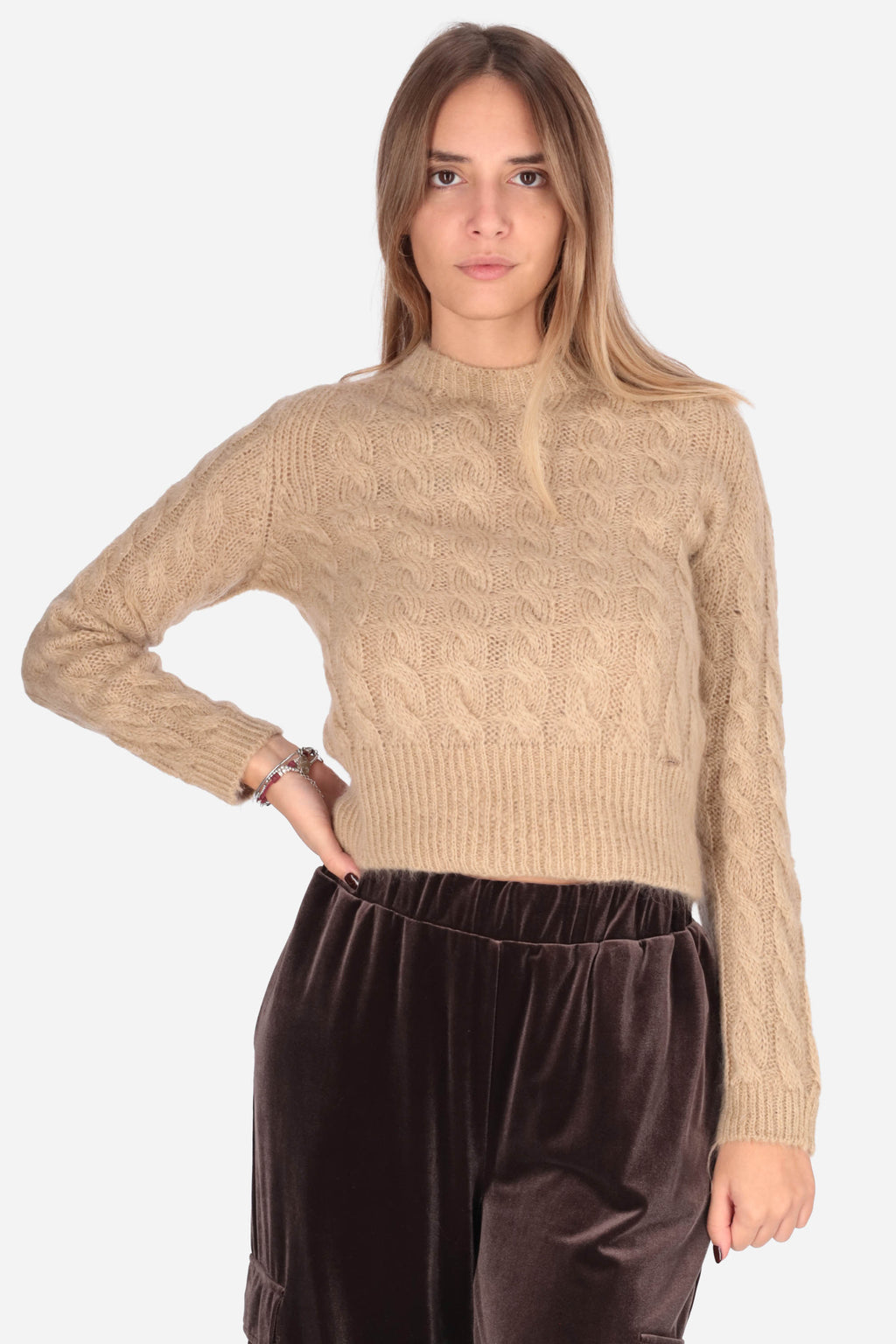 BEIGE | MADEMOISELLE DU MONDE - D 5083 Maglia