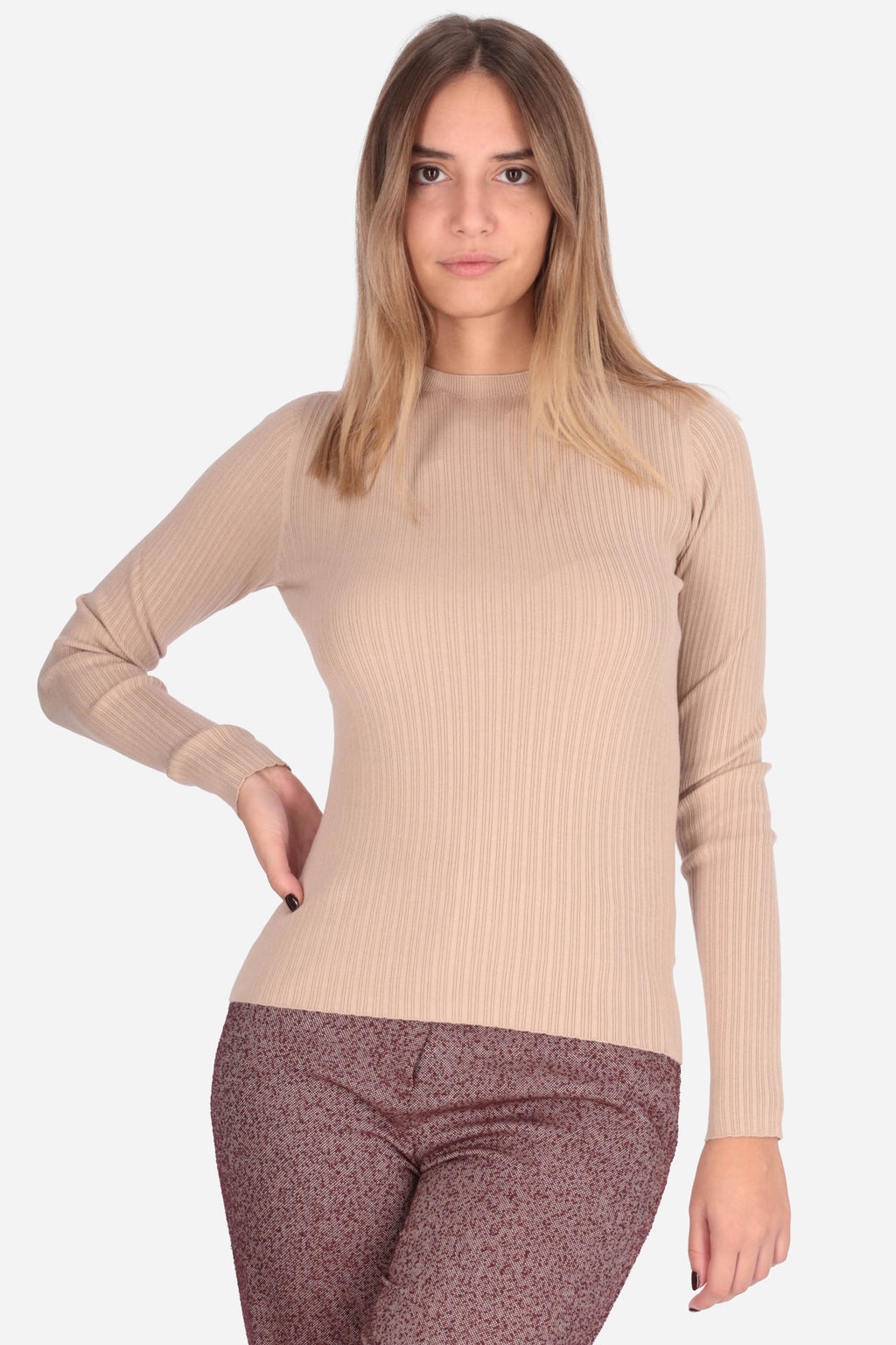 BEIGE | MADEMOISELLE DU MONDE - D 5075 Maglia