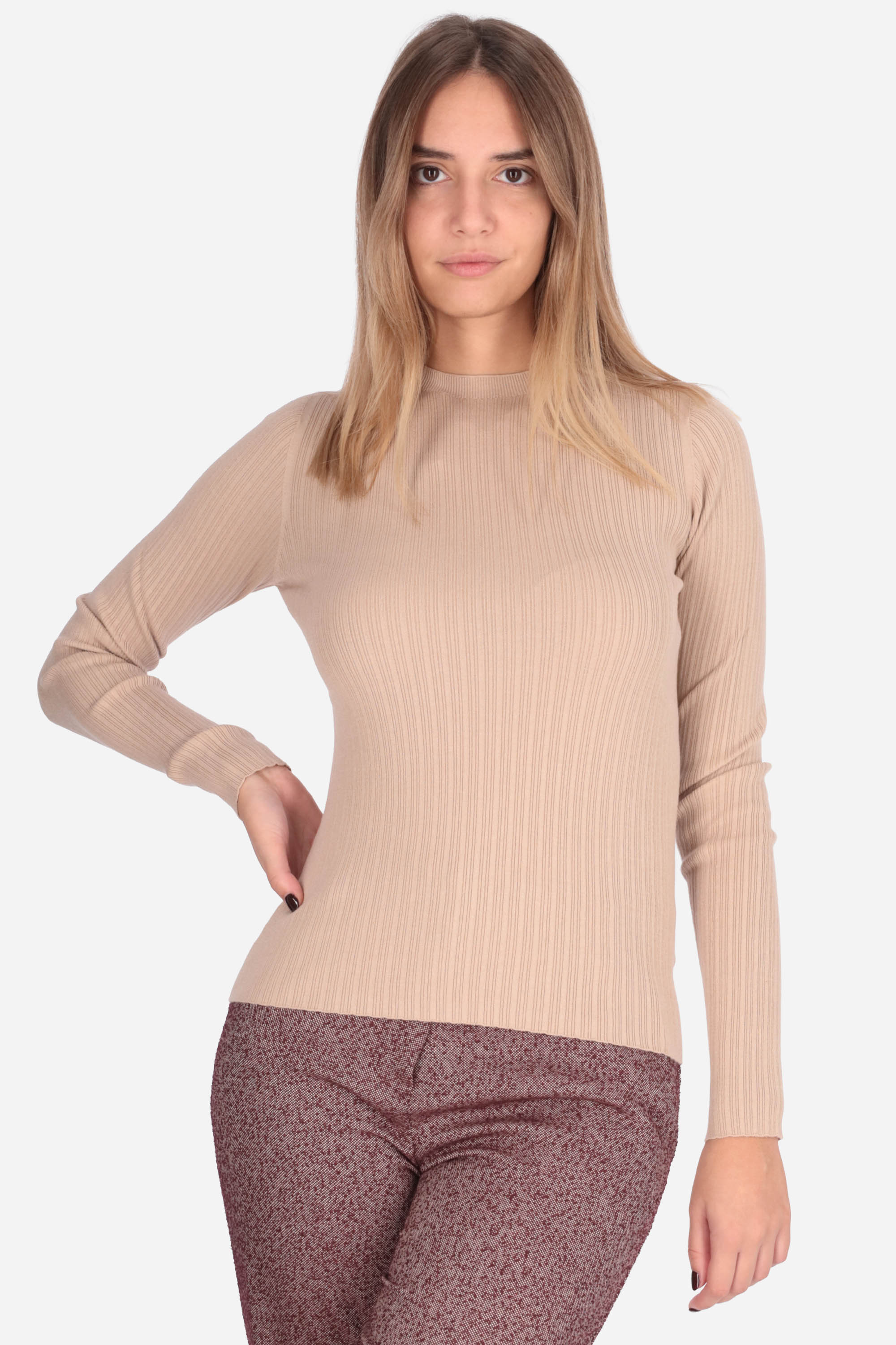 BEIGE | MADEMOISELLE DU MONDE - D 5075 Maglia