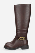 MARRONE | GOLD & GOLD - D GR581 Stivale