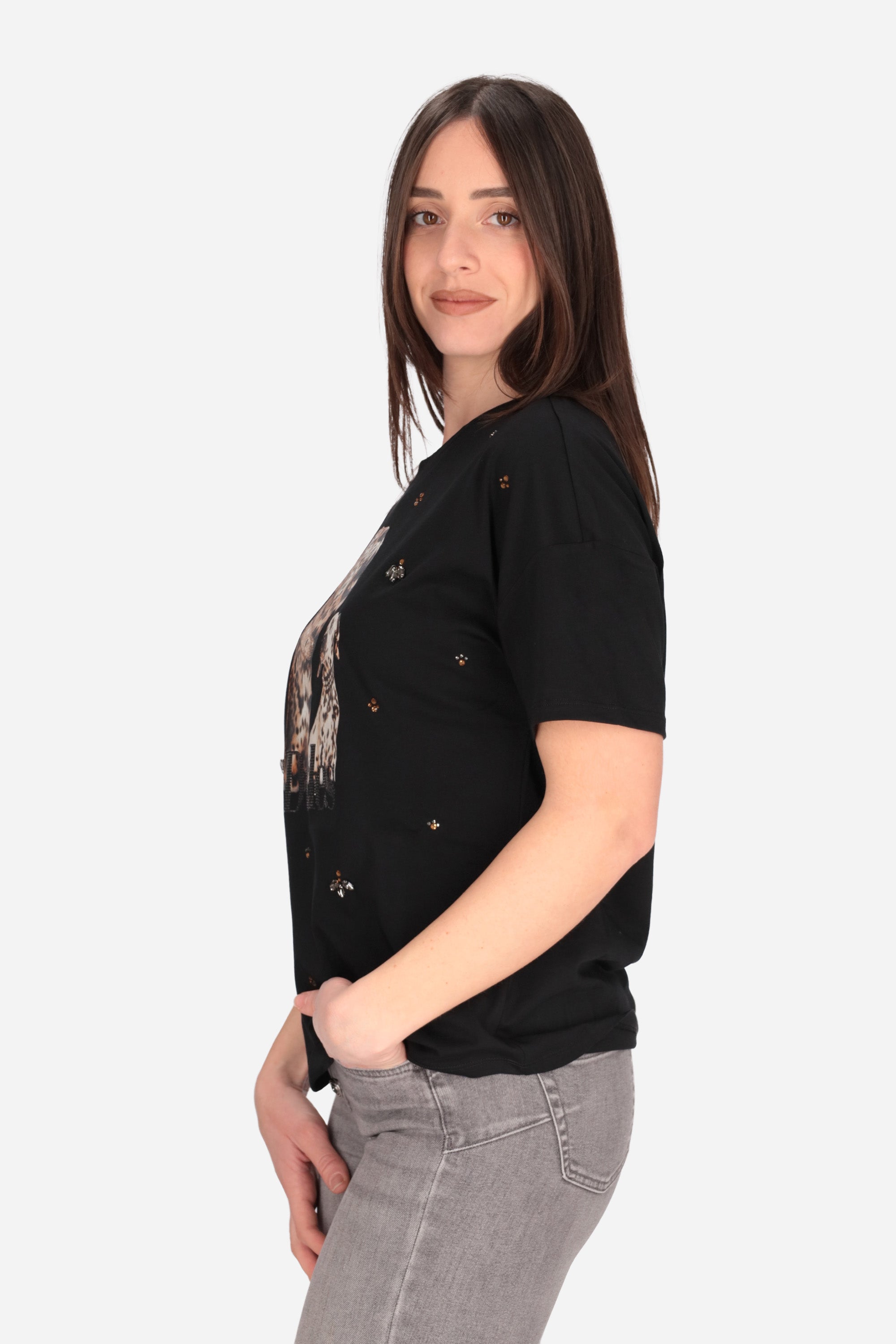 NERO | LIU JO - D WA6331JS904 T-shirt
