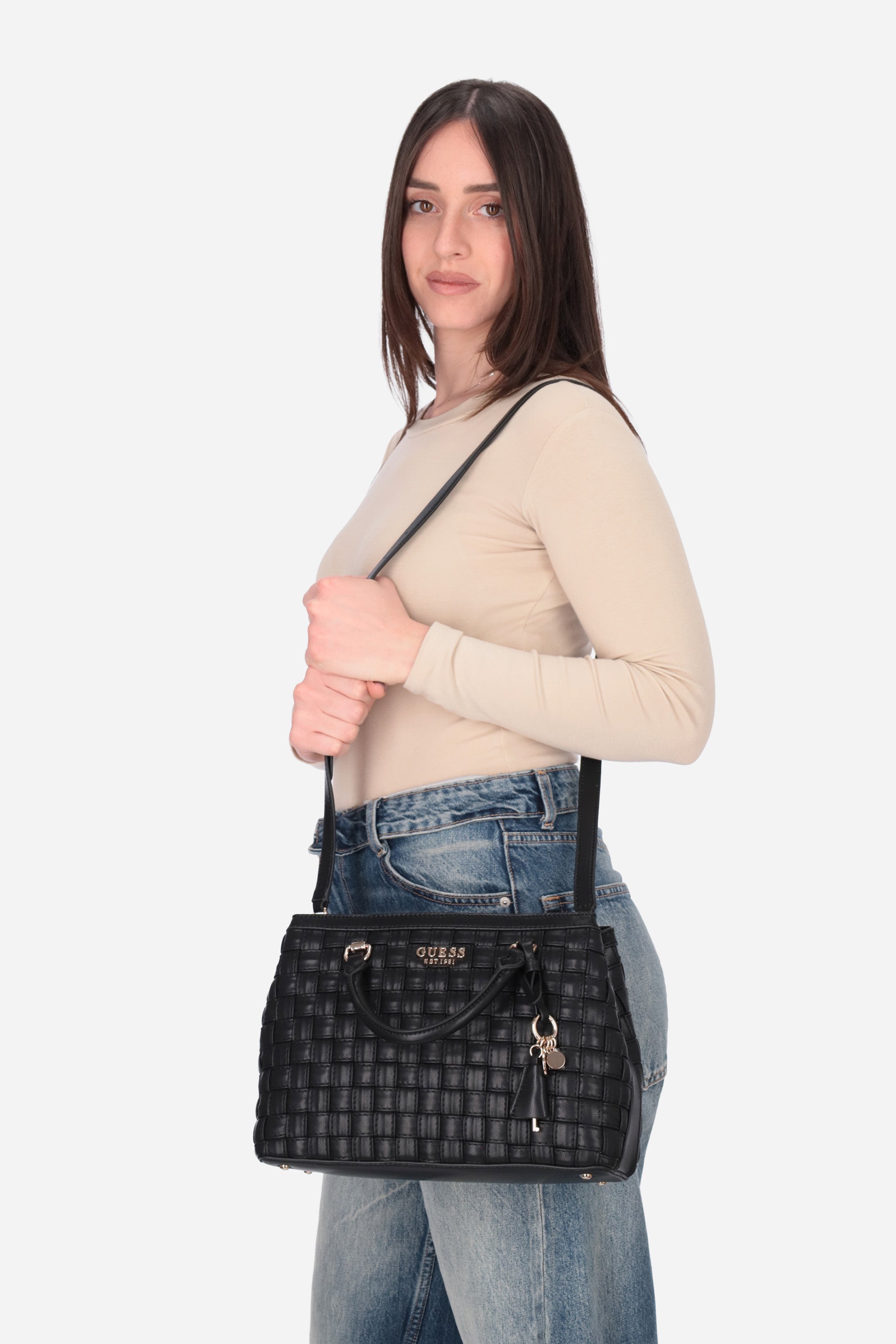 NERO | GUESS - D HWWG8418060 Borsa