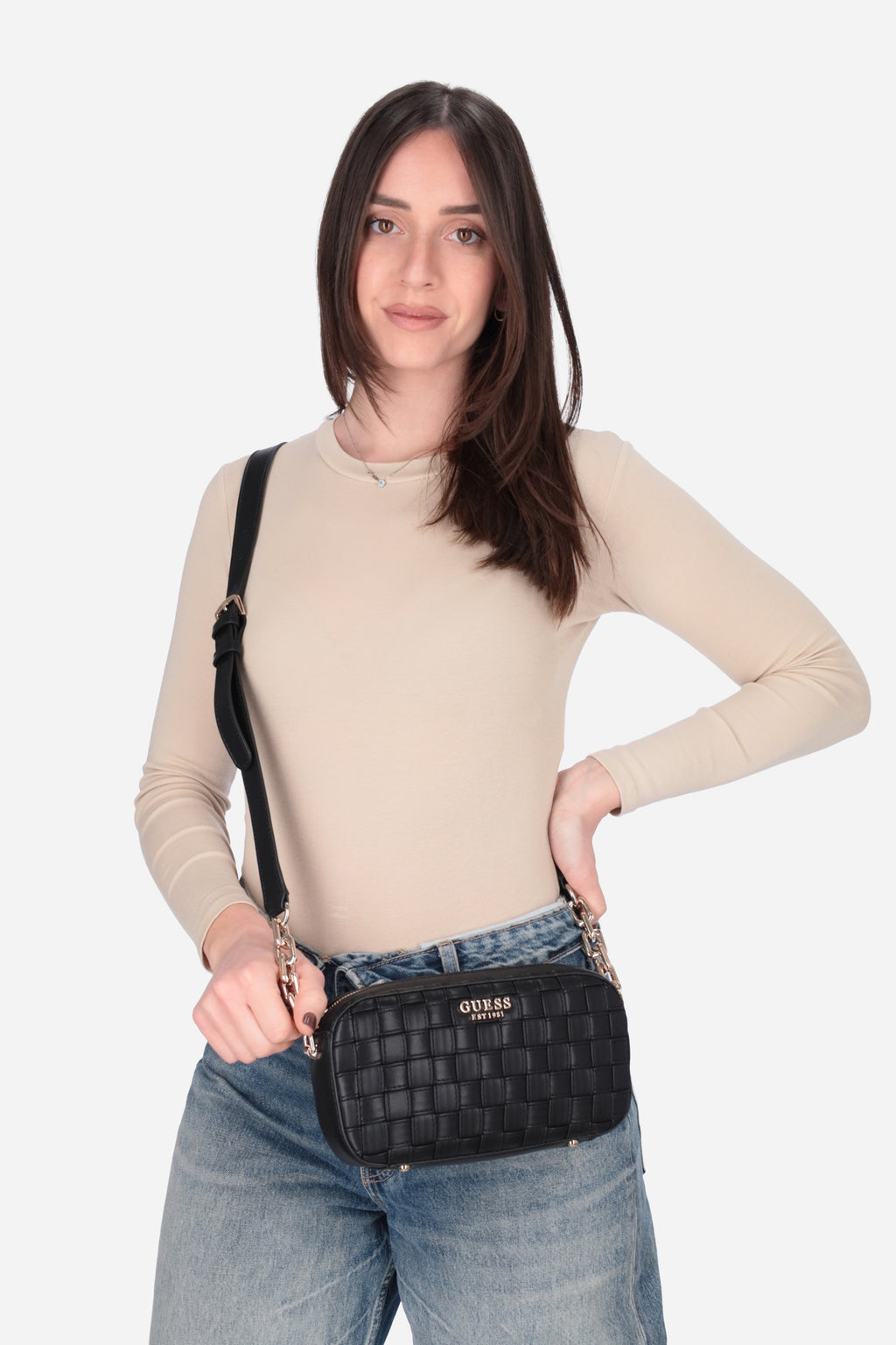 NERO | GUESS - D HWWG8418140 Borsa