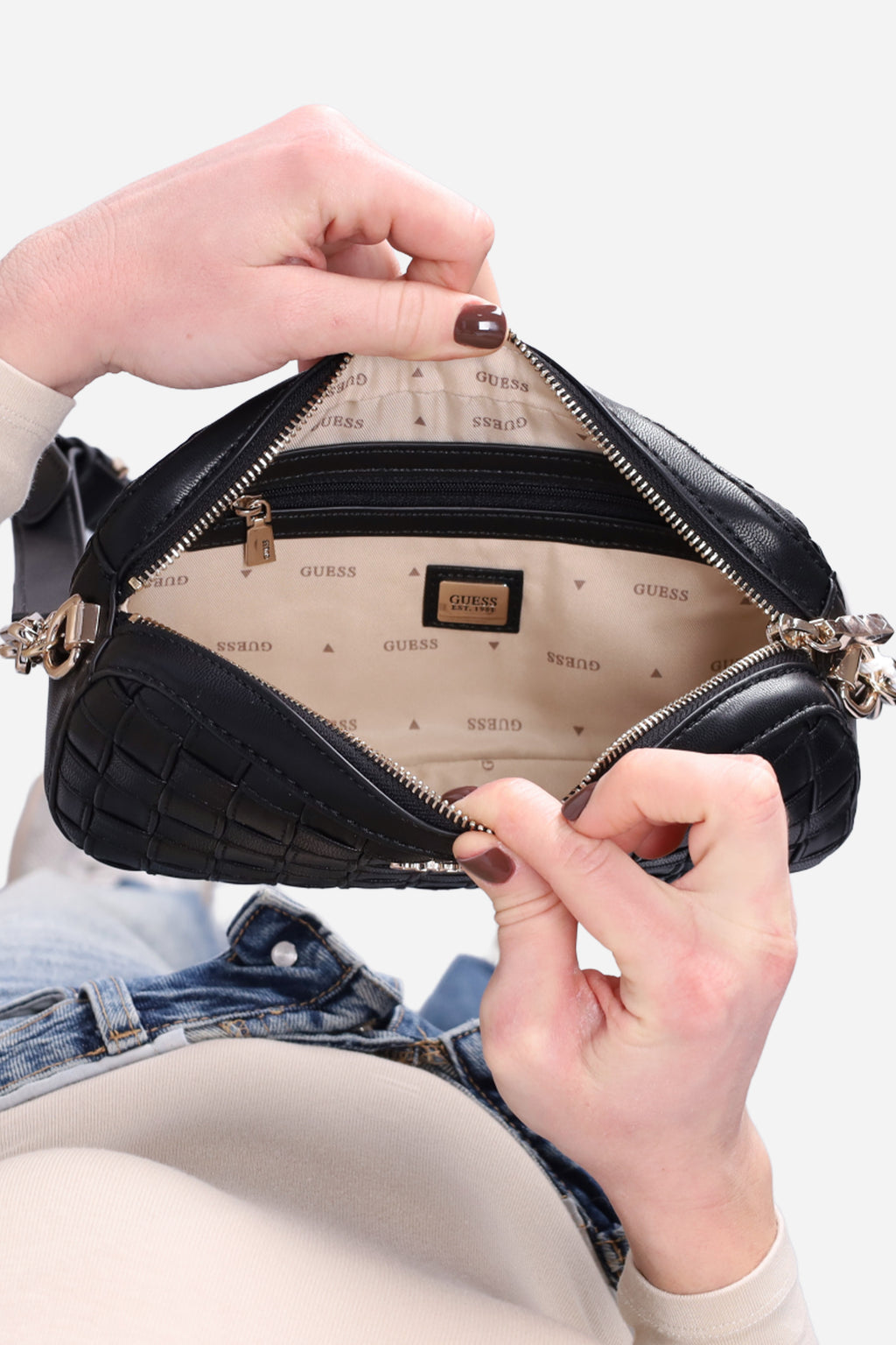 NERO | GUESS - D HWWG8418140 Borsa