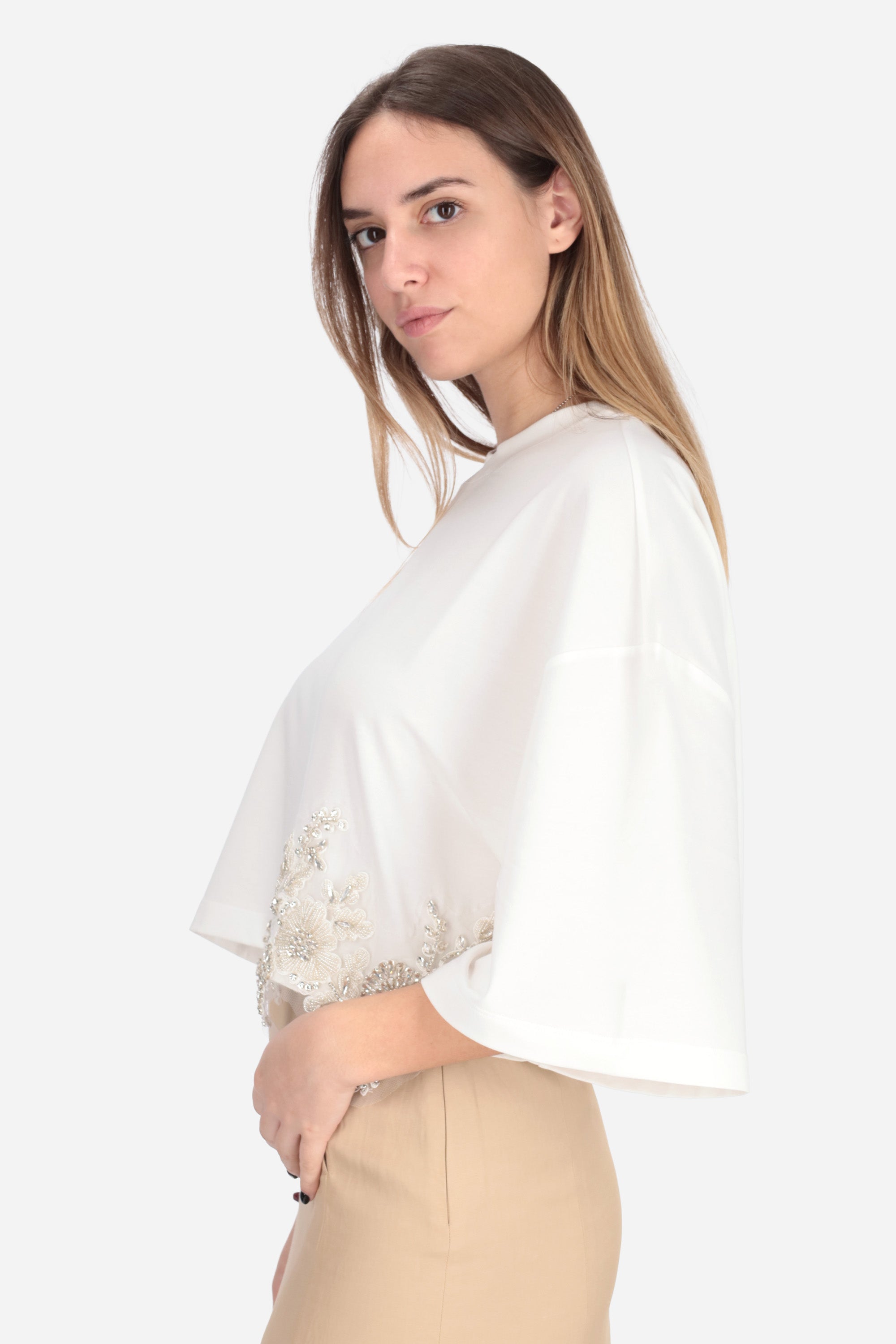 BIANCO | BLUGIRL - D RA6153JS003 T-shirt