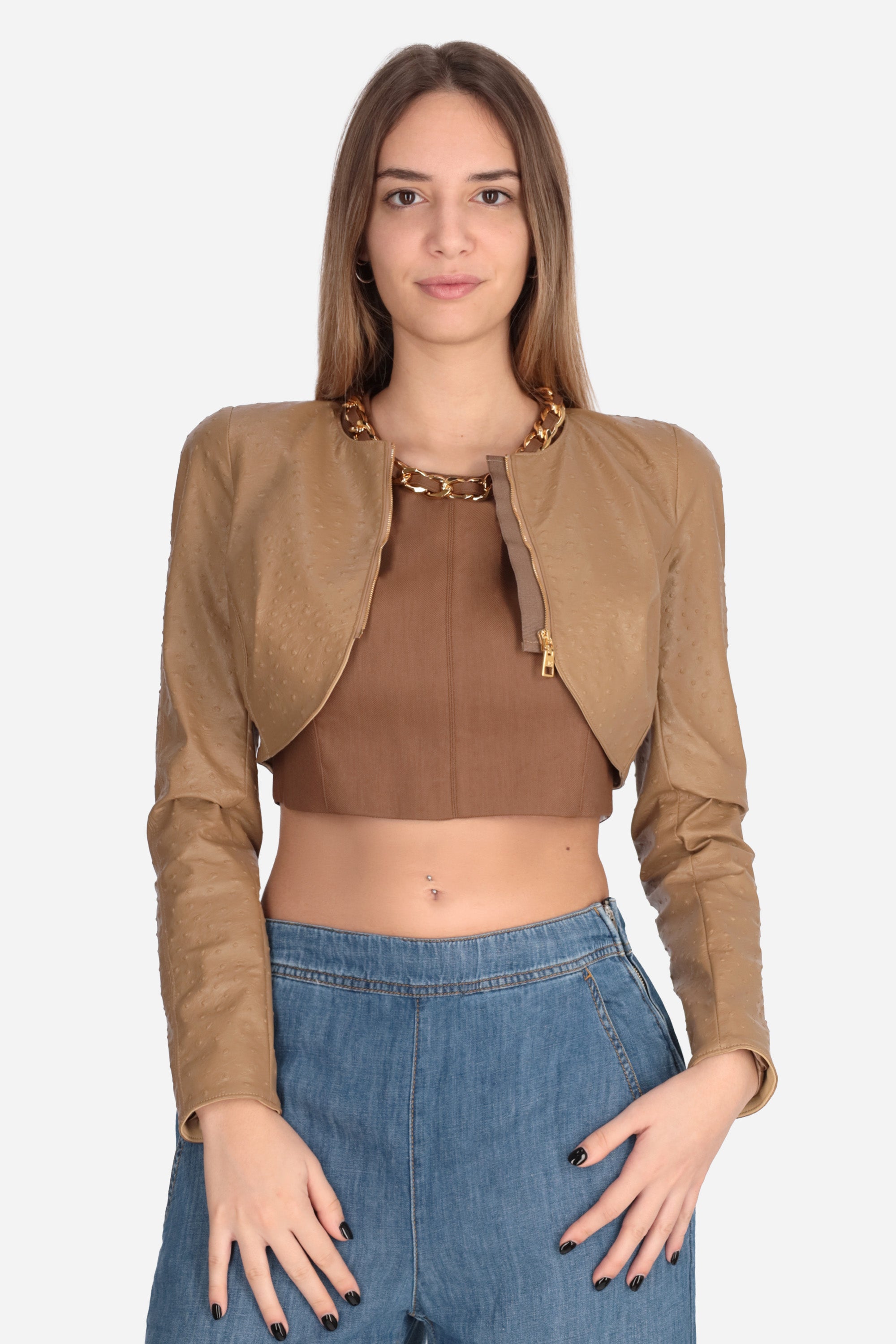 BEIGE | ELISABETTA FRANCHI - D GI24062E2 Giubbino