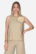 BEIGE | MADEMOISELLE DU MONDE - D MDM133 Canotta
