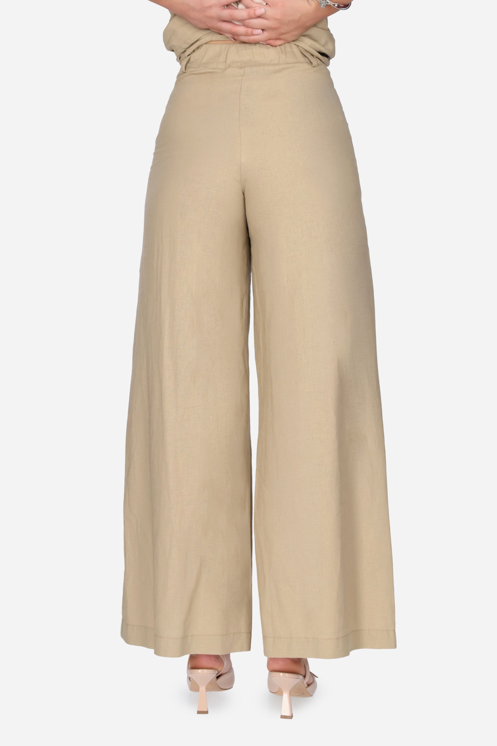 BEIGE | MADEMOISELLE DU MONDE - D MDM132 Pantalone