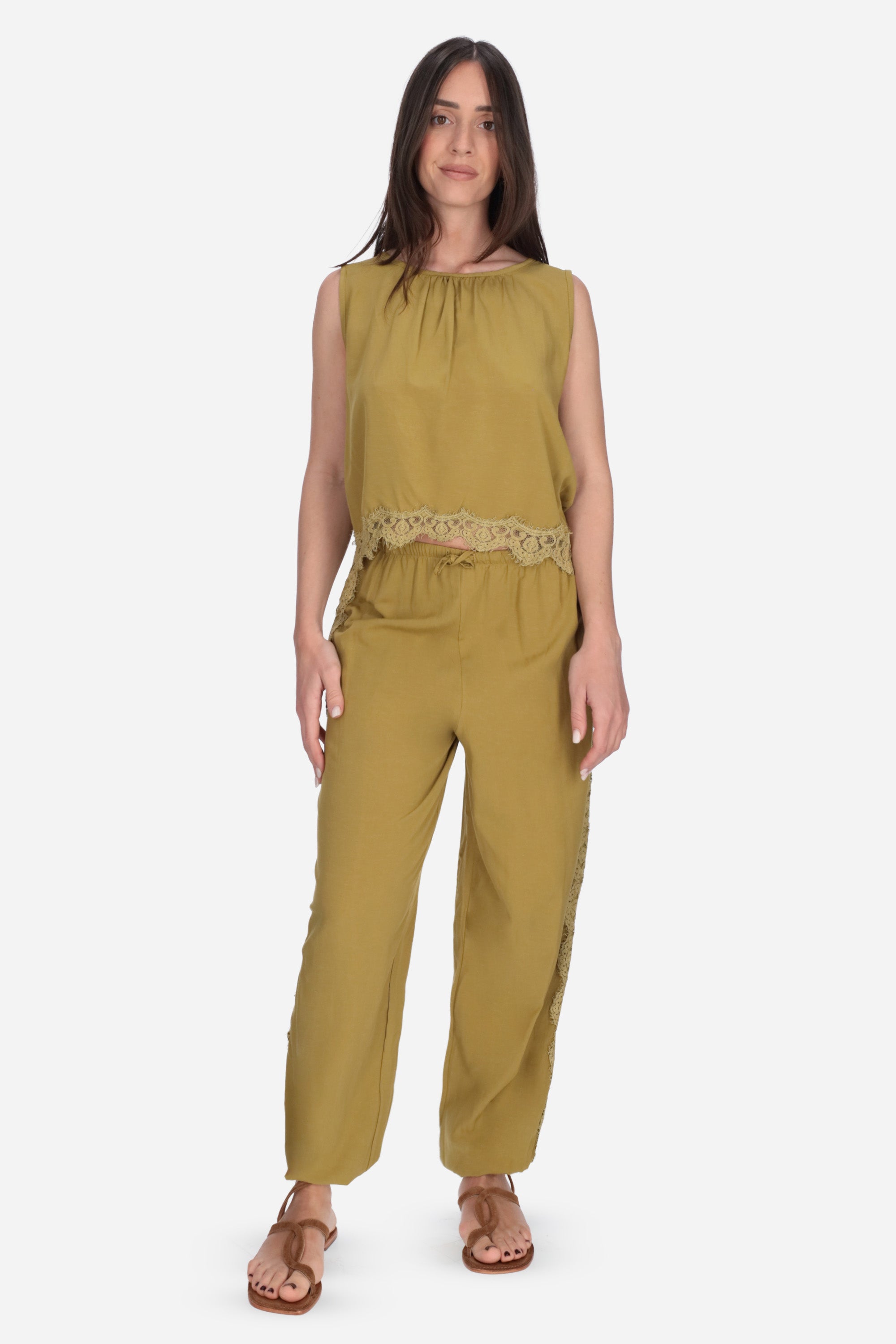 VERDE OLIVA | SAIPH - D 95212 Pantalone