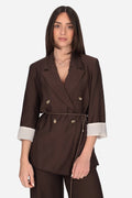 MARRONE | MADEMOISELLE DU MONDE - D MDM253 Giacca