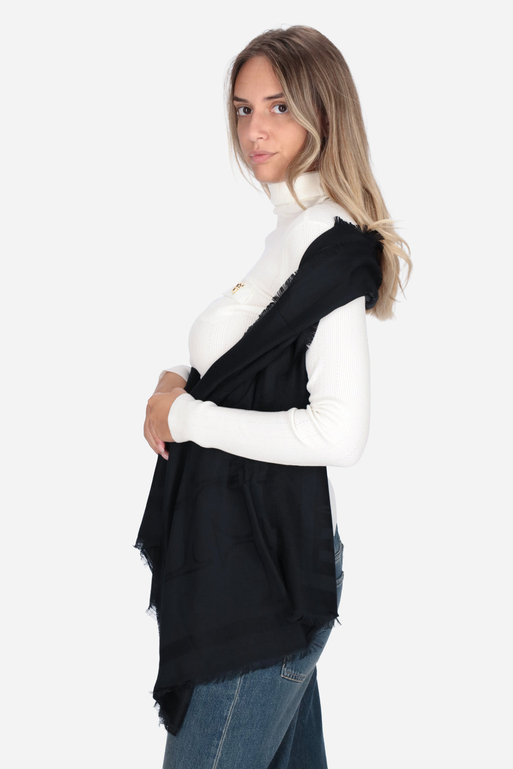 NERO | ELISABETTA FRANCHI - D SC03F66E2 Sciarpa