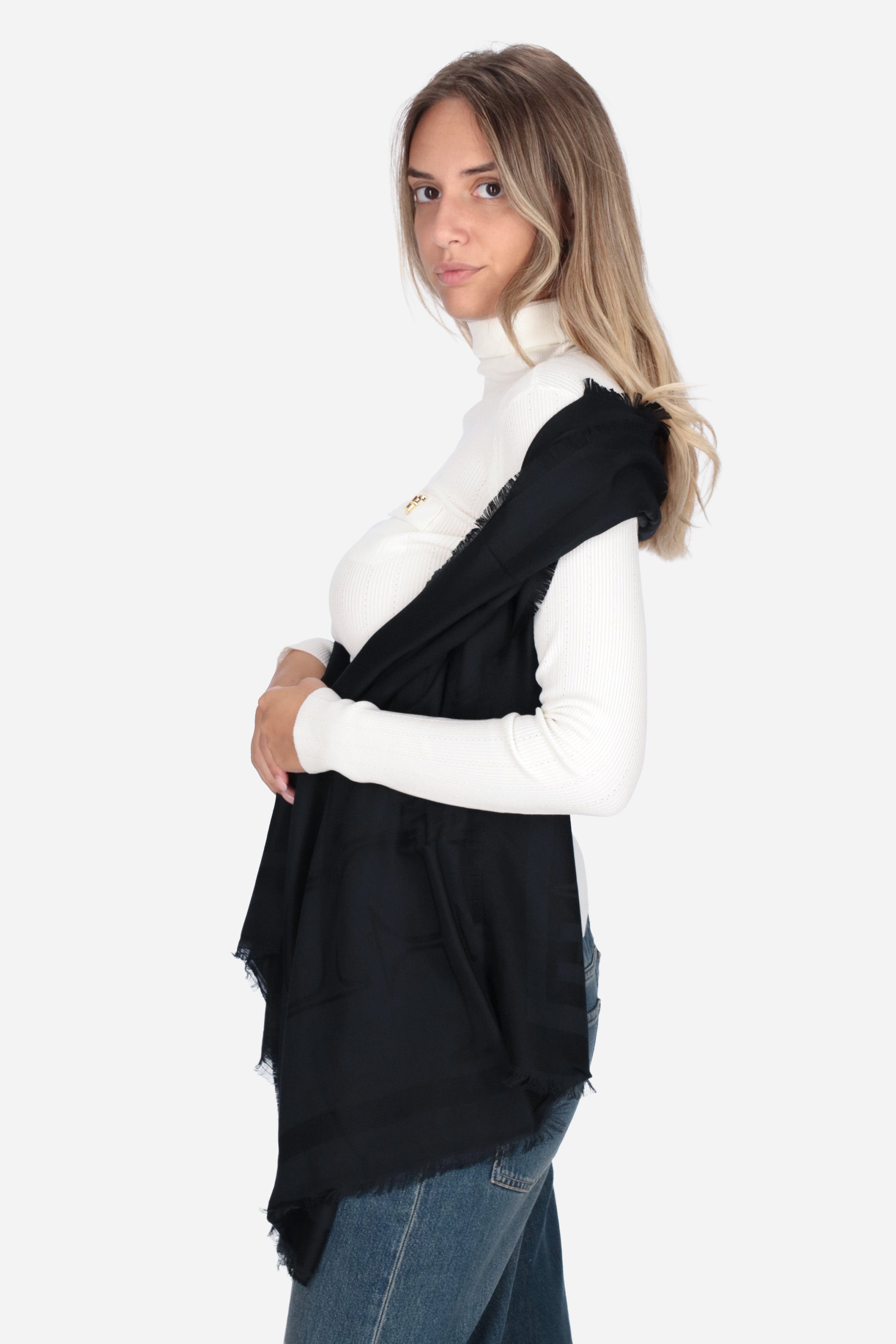 NERO | ELISABETTA FRANCHI - D SC03F66E2 Sciarpa
