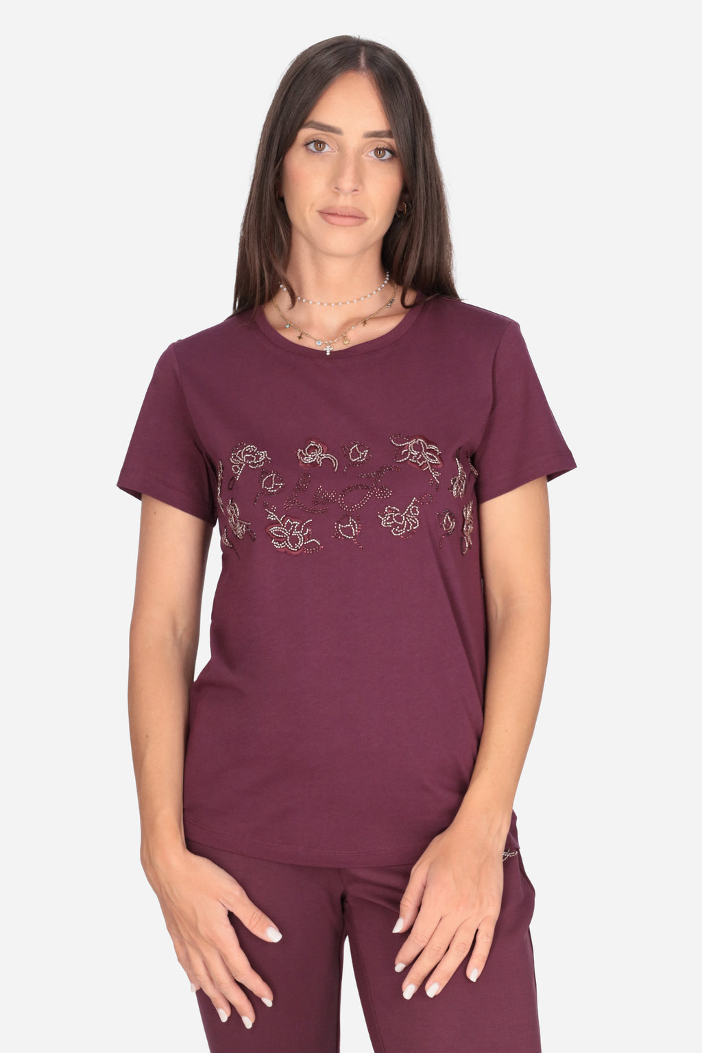 BORDEAUX | LIU JO - D TF6242JS923 T-shirt