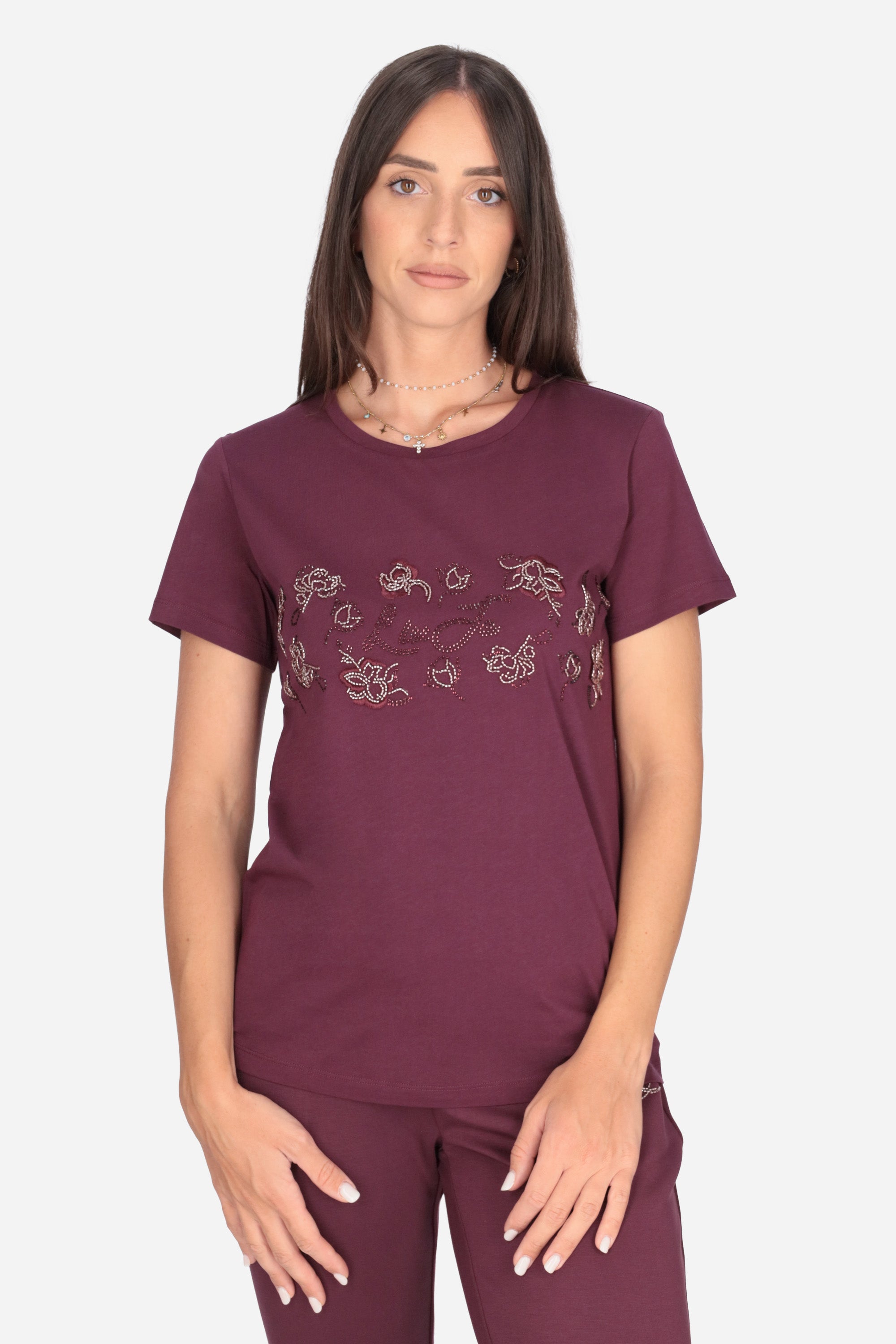 BORDEAUX | LIU JO - D TF6242JS923 T-shirt