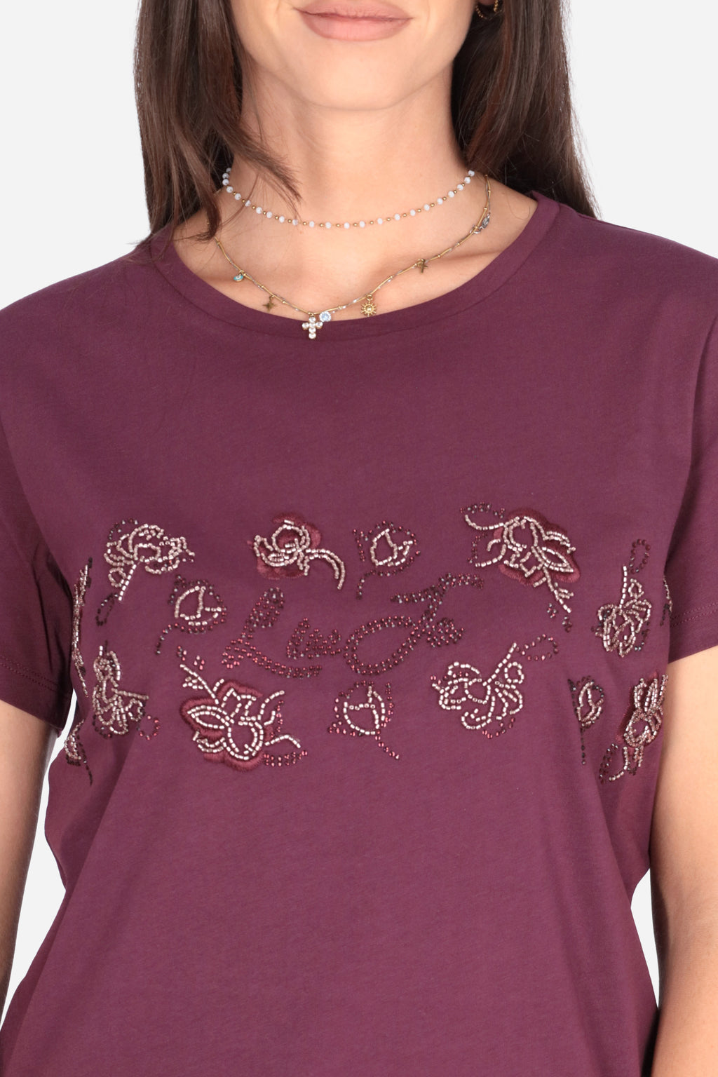 BORDEAUX | LIU JO - D TF6242JS923 T-shirt