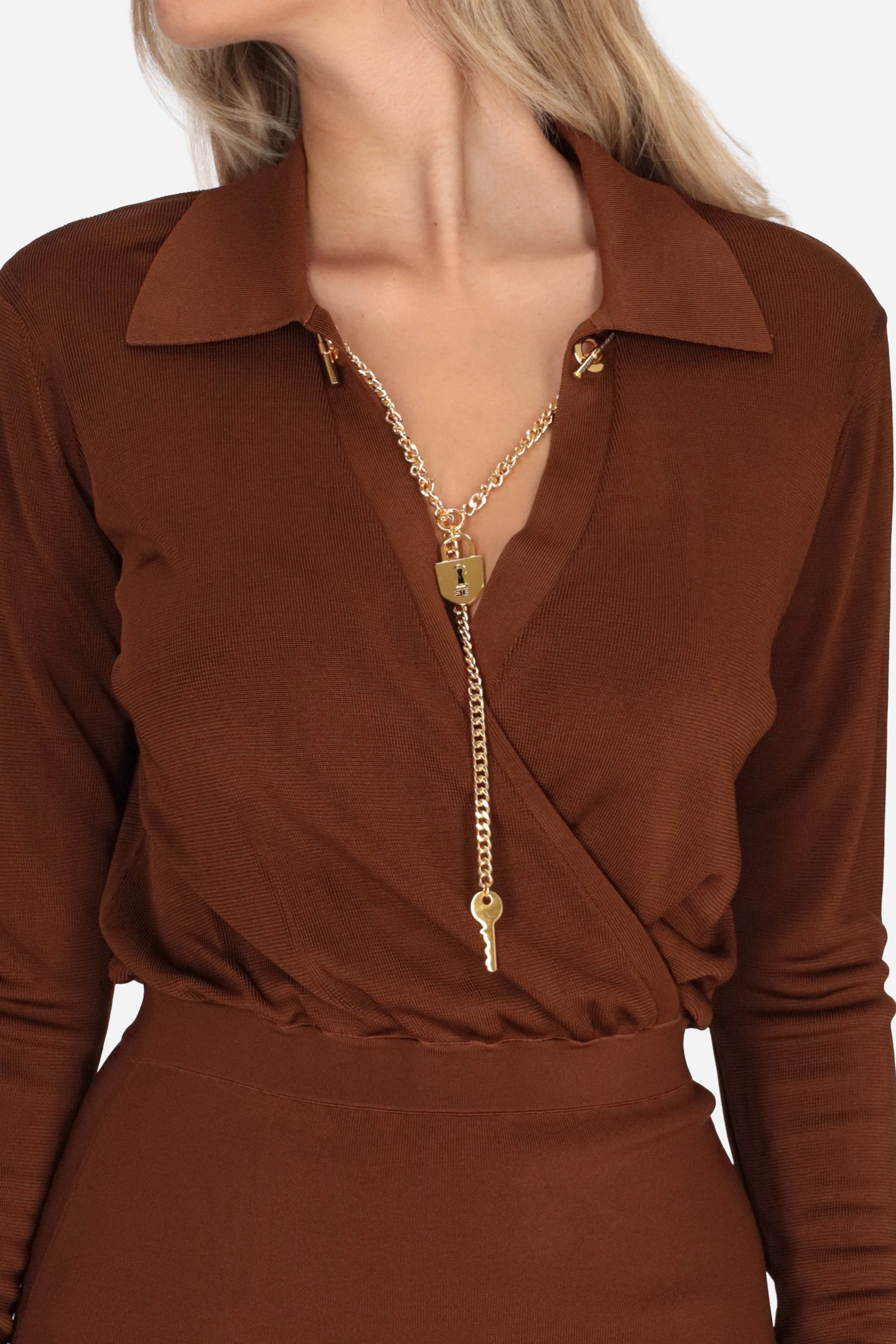 MARRONE | ELISABETTA FRANCHI - D AM19S66E2 Abito