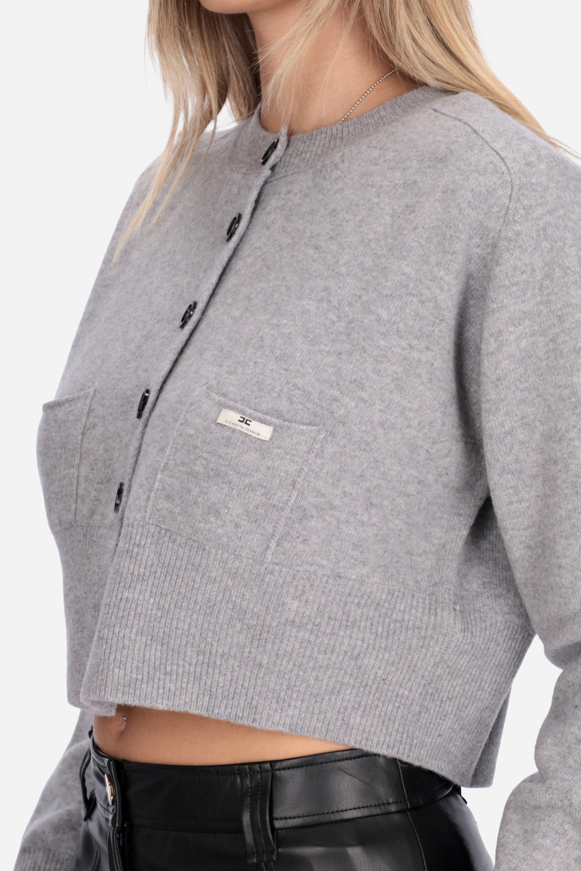 GRIGIO | ELISABETTA FRANCHI - D MK12T66E2 Cardigan