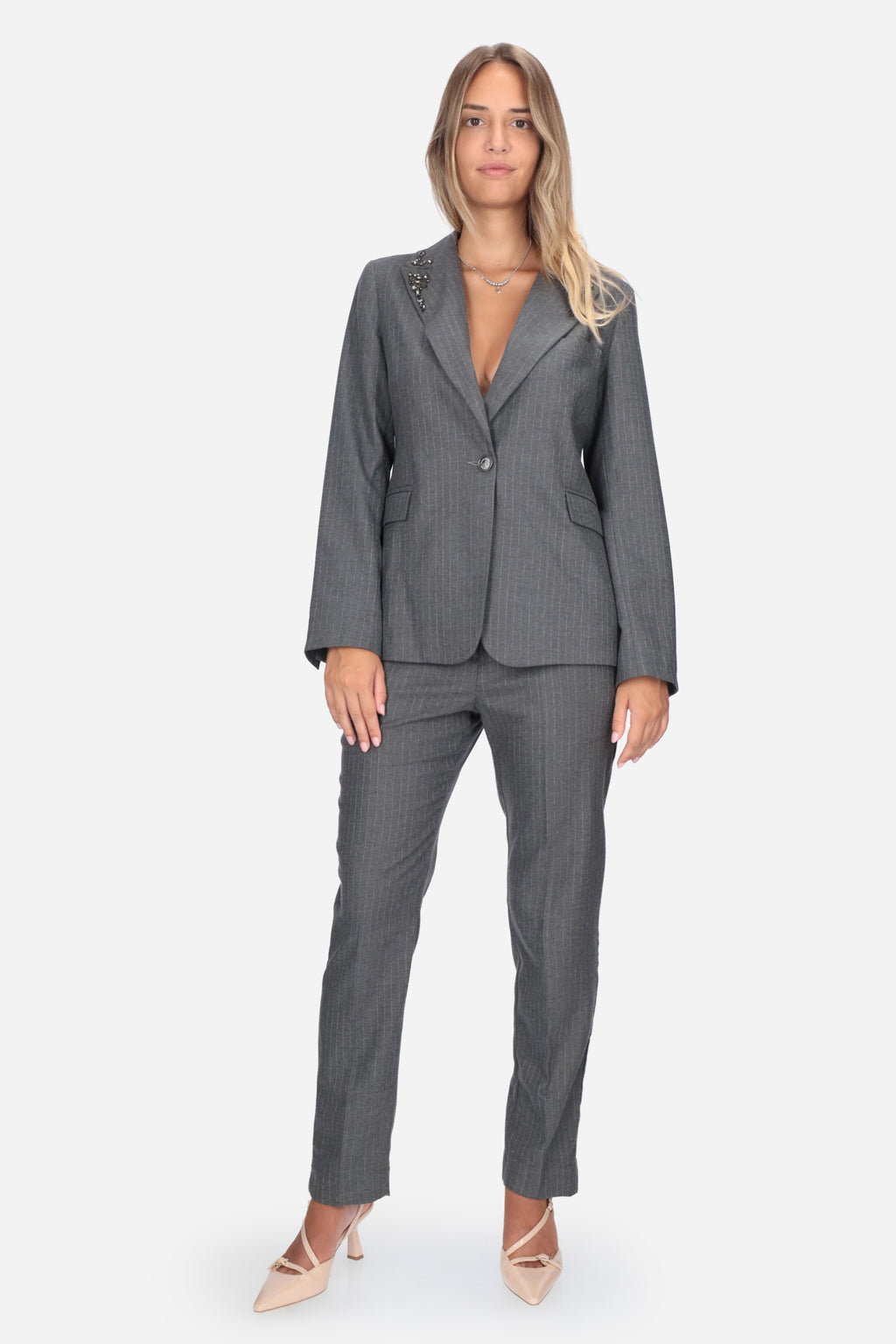 GRIGIO | LE SARTE DEL SOLE - D P4124 Pantalone