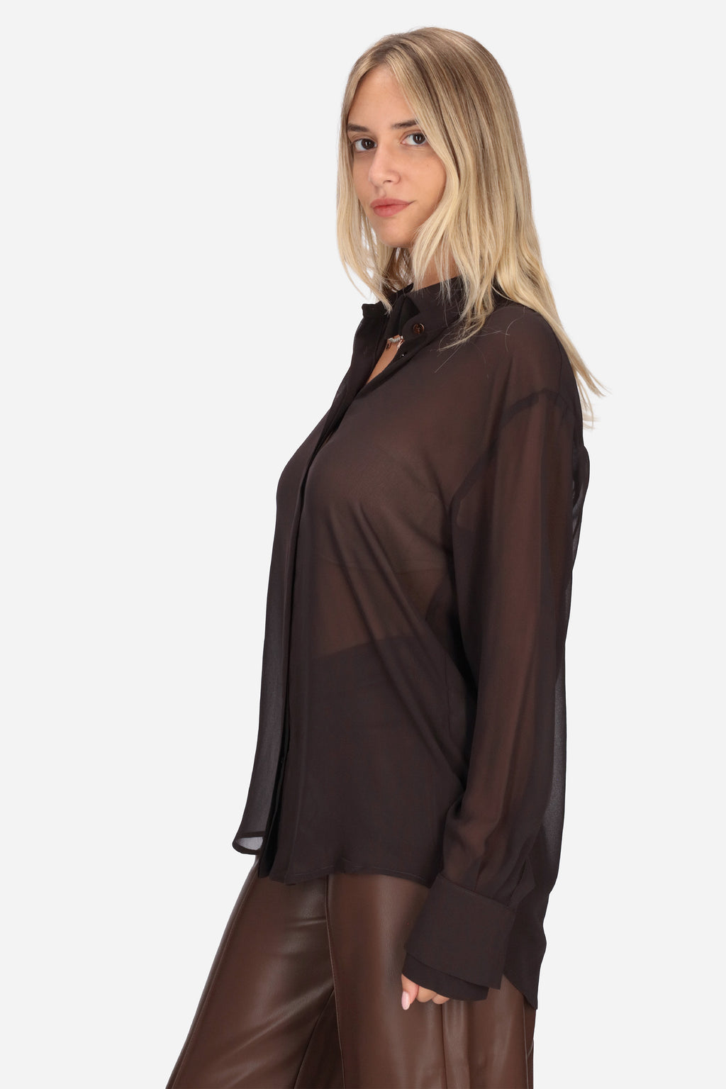 MARRONE | JIJIL - D CA149 Camicia