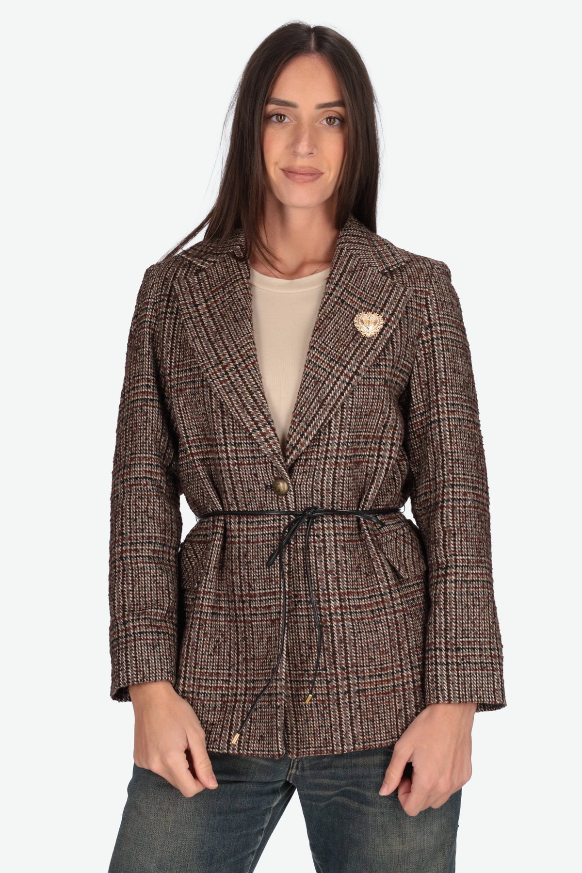 MARRONE | MADEMOISELLE DU MONDE - D GI4891 Giacca