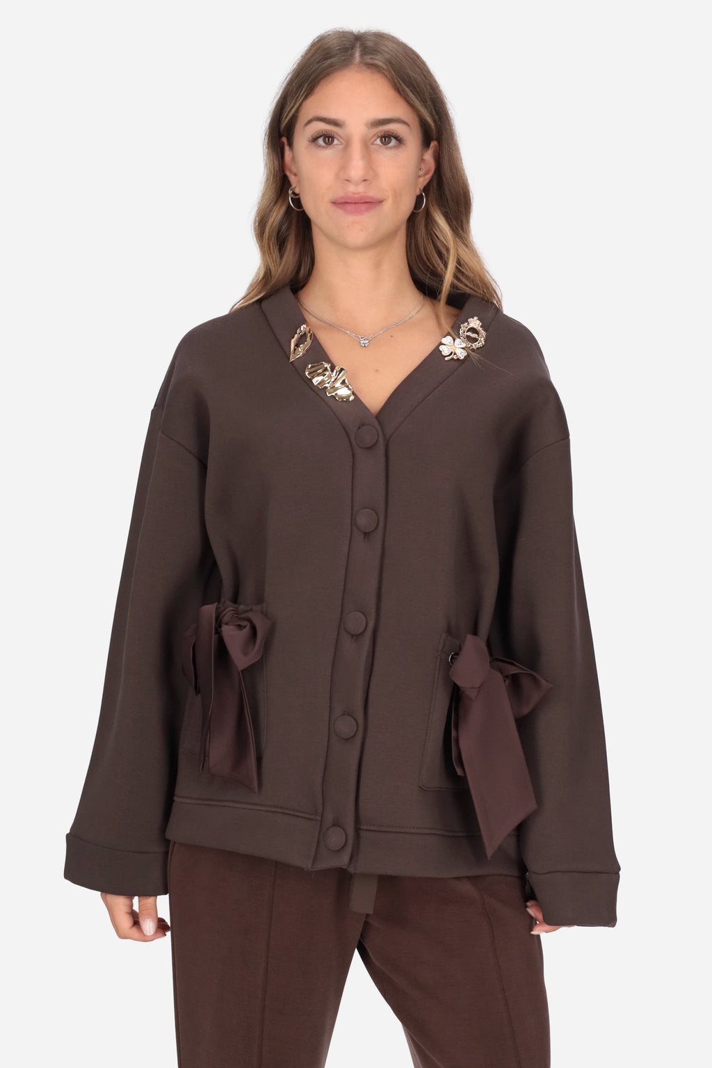 MARRONE | MADEMOISELLE DU MONDE - D 5064 Cardigan