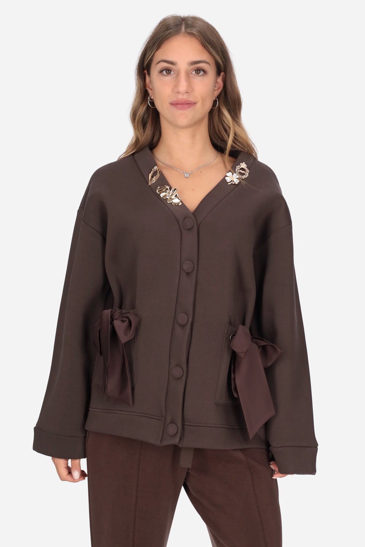 MARRONE | MADEMOISELLE DU MONDE - D 5064 Cardigan