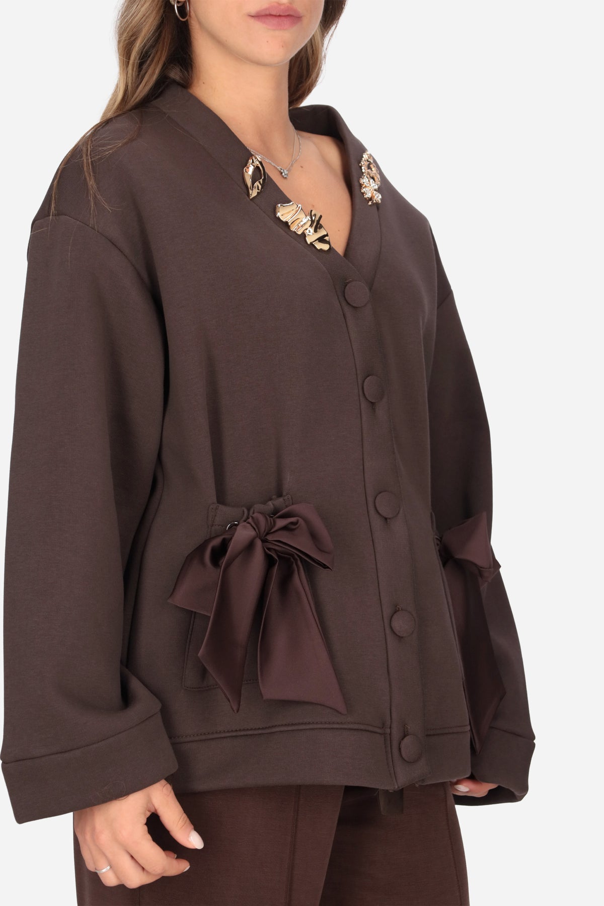 MARRONE | MADEMOISELLE DU MONDE - D 5064 Cardigan