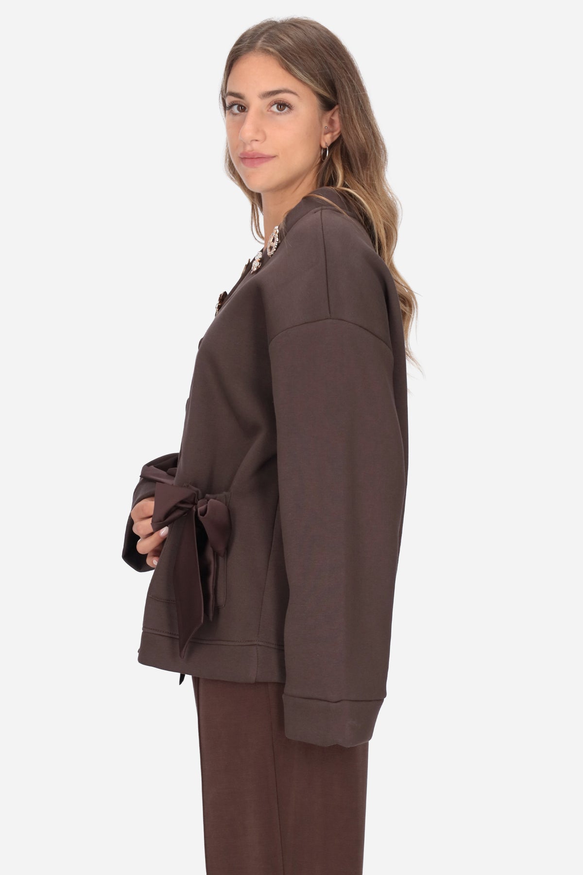 MARRONE | MADEMOISELLE DU MONDE - D 5064 Cardigan