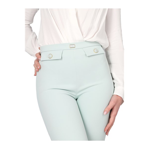 Elisabetta Franchi Abbigliamento Donna Pantalone Verde Acqua D PA02841E2