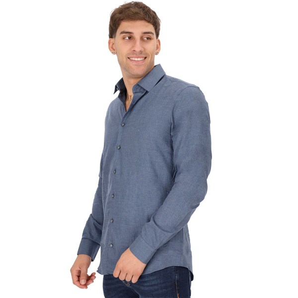 Calvin Klein Abbigliamento Uomo Camicia Blu U K113523